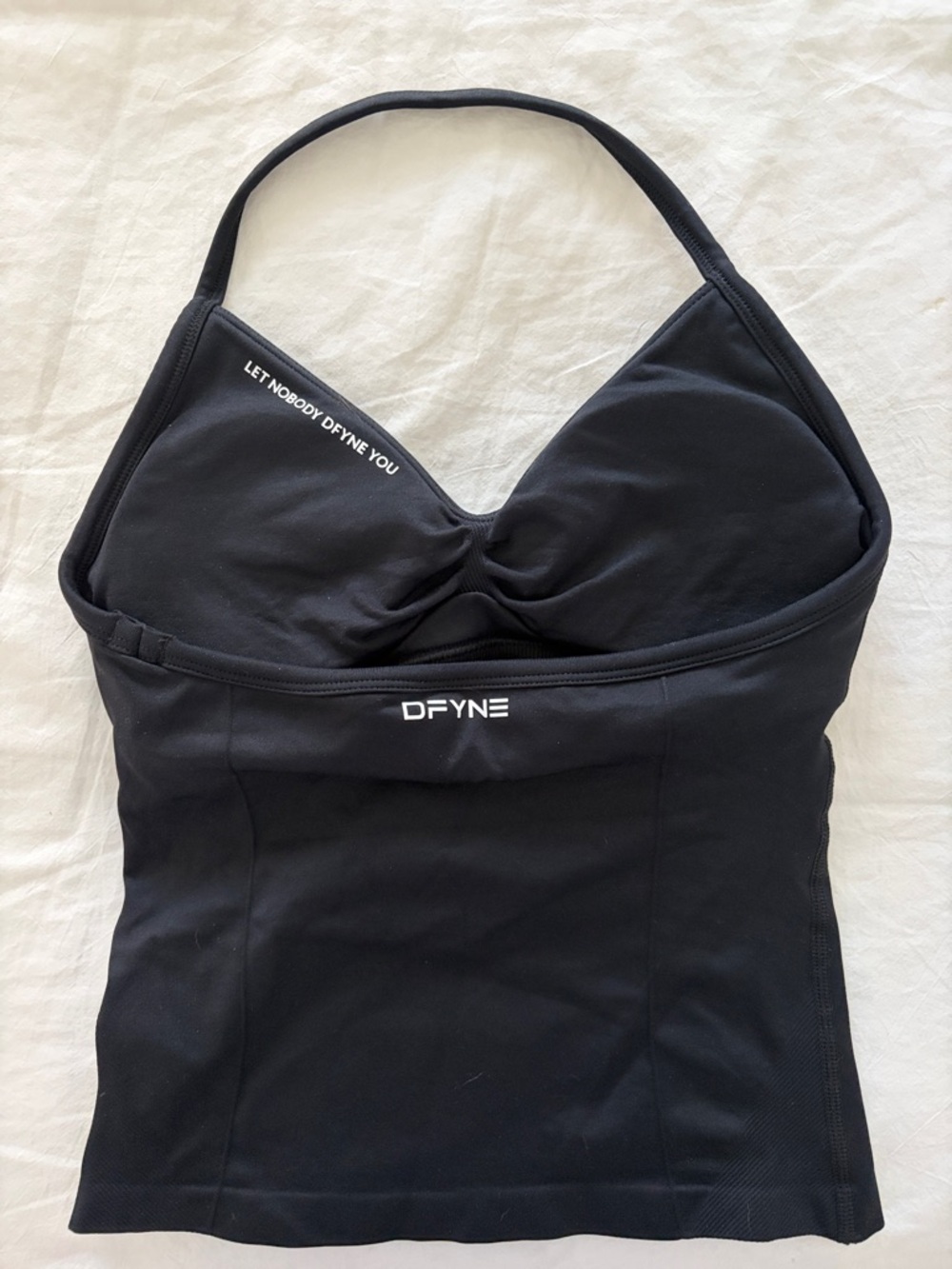 Dfyne Black Halter Tank Top - Classic Women's Tank - Picture 2 of 3